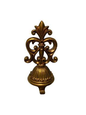 Vintage Gold Fleur-De-Lis Christmas Stocking Hanger